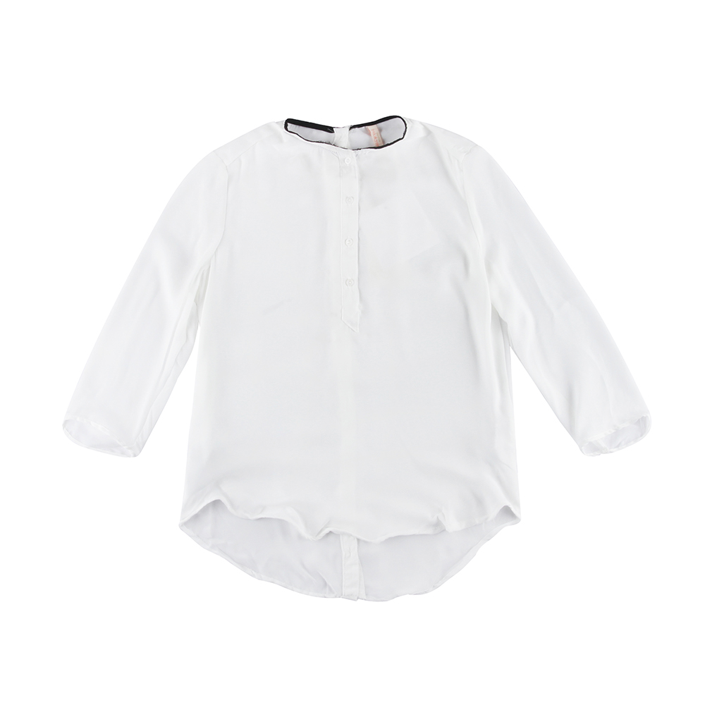 Stockpapa Bershka, Chemises blanches bon marché à boutons respirants translucides pour dames