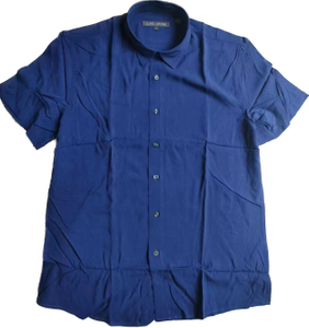 Stockpapa SLATE STONE, Chemises décontractées unies bleues pour hommes, vente en gros de vêtements