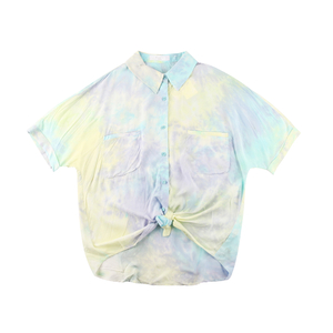 Stockpapa Elodie, Chemises tie-dye en stock pour femmes, couleur camouflage clair, prix le moins cher