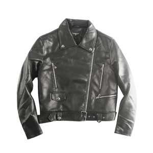 Blouson aviateur moto en PU pour femmes