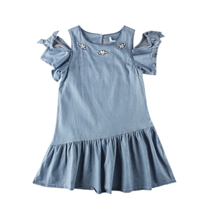 Stocpapa Wholeasle Robe en jean style cool pour filles 