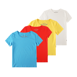 Tee-shirt en coton et élasthanne à col ras du cou pour hommes/dames/enfants, vente en gros 
